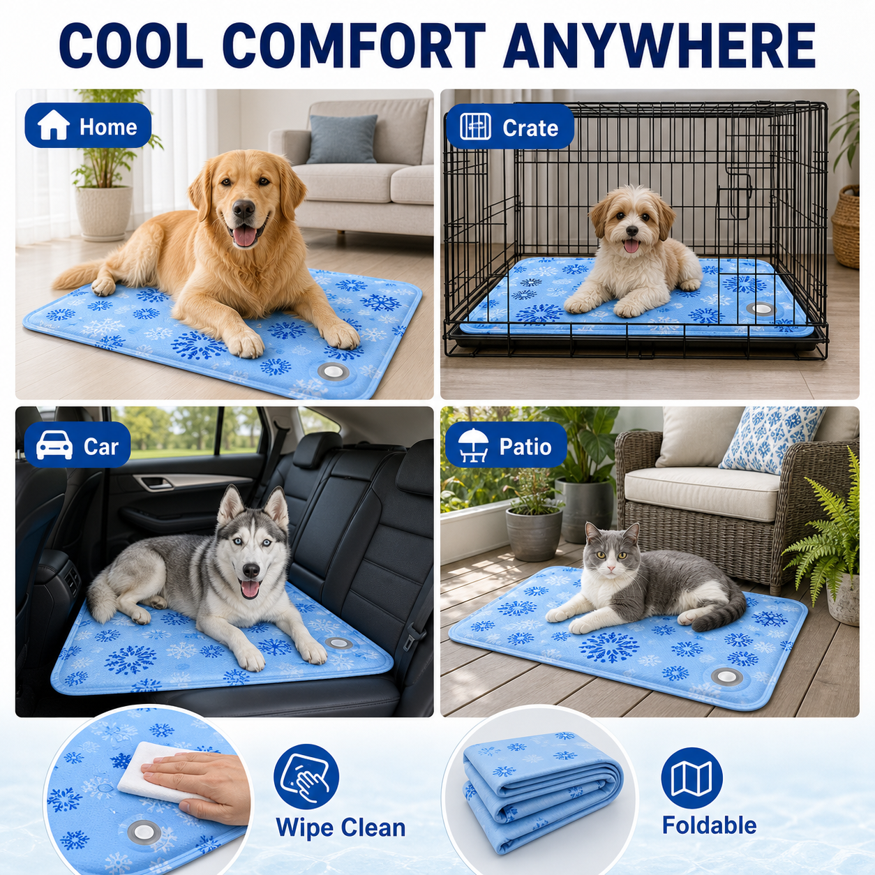 Foldable Water-Fill Pet Cooling Mat — thumbnail 5
