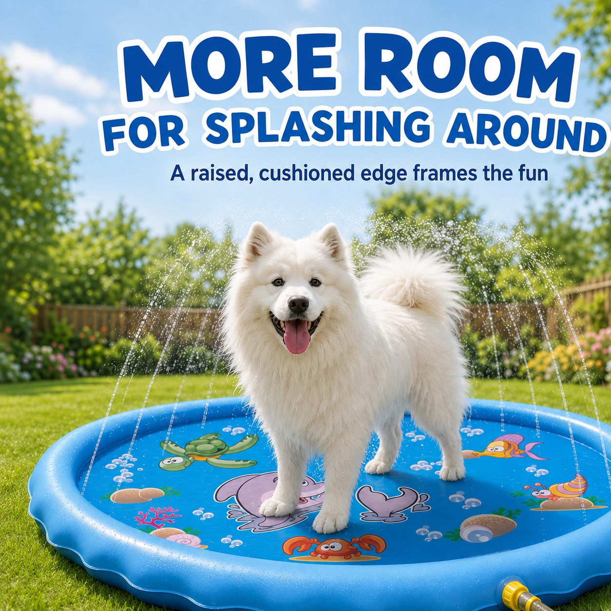 Outdoor Dog Splash Pad with Adjustable Spray — thumbnail 3