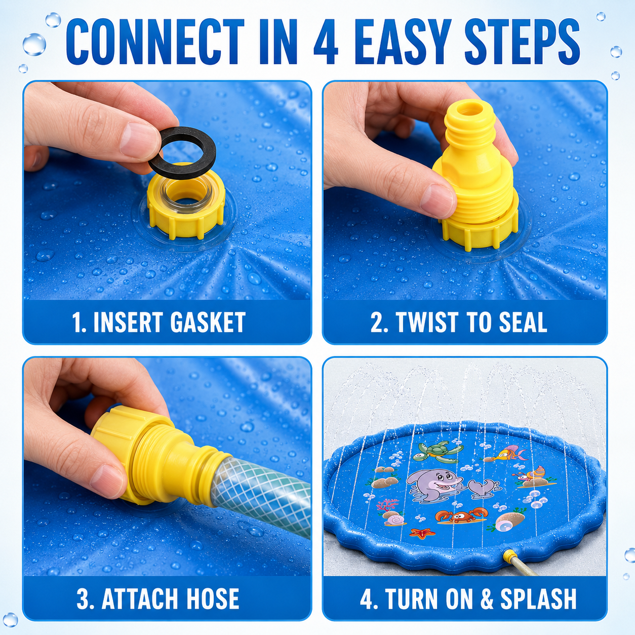 Outdoor Dog Splash Pad with Adjustable Spray — thumbnail 6