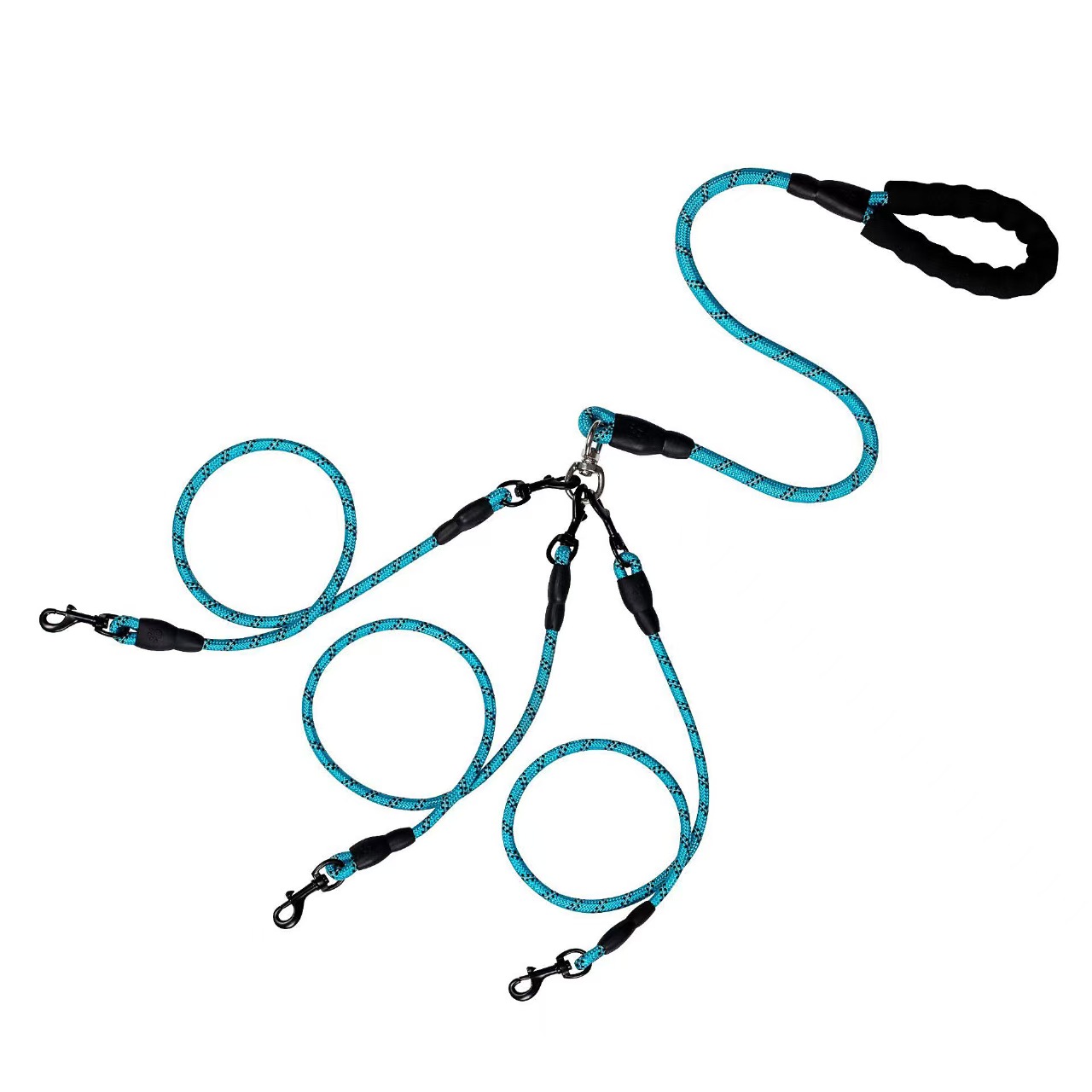 Reflective Multi-Dog Leash with Cushioned Handle — thumbnail 19