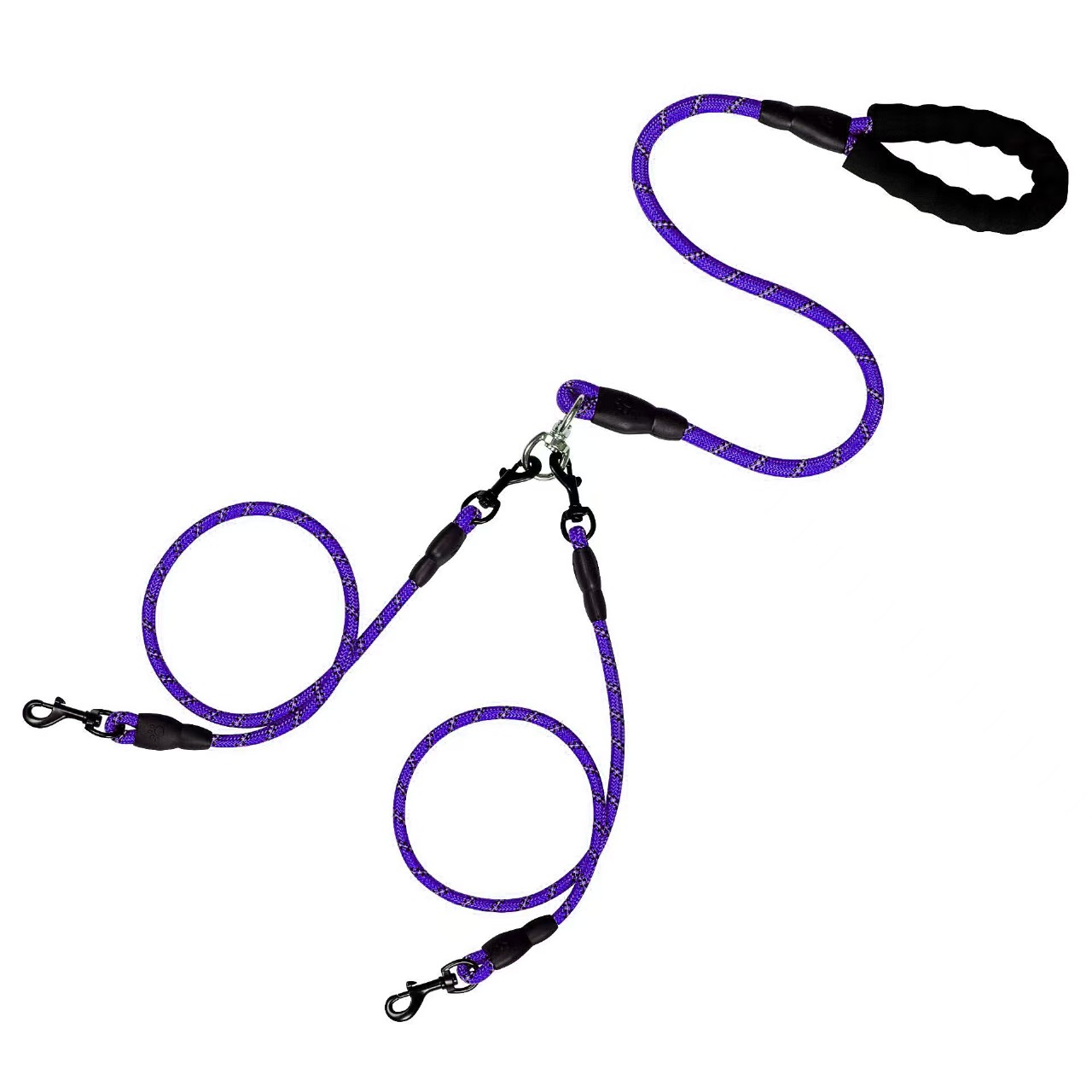 Reflective Multi-Dog Leash with Cushioned Handle — thumbnail 10