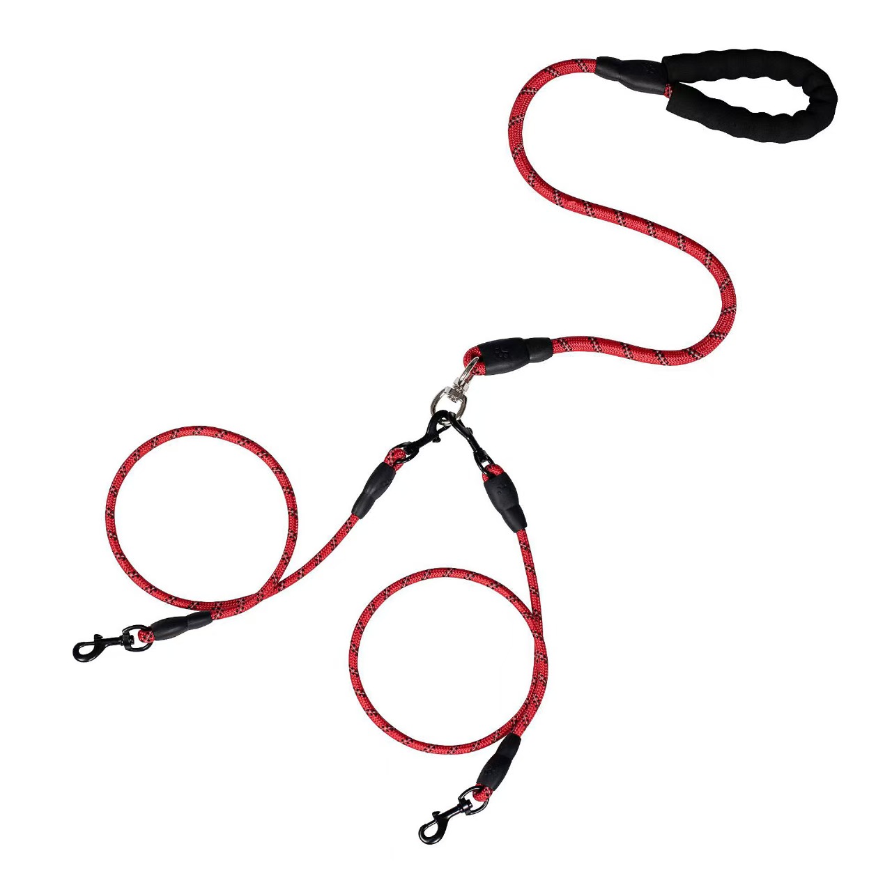 Reflective Multi-Dog Leash with Cushioned Handle — thumbnail 12