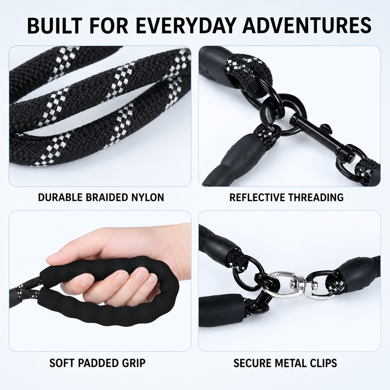 Reflective Multi-Dog Leash with Cushioned Handle — thumbnail 7