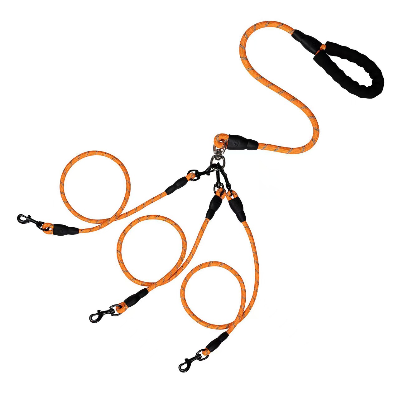 Reflective Multi-Dog Leash with Cushioned Handle — thumbnail 9