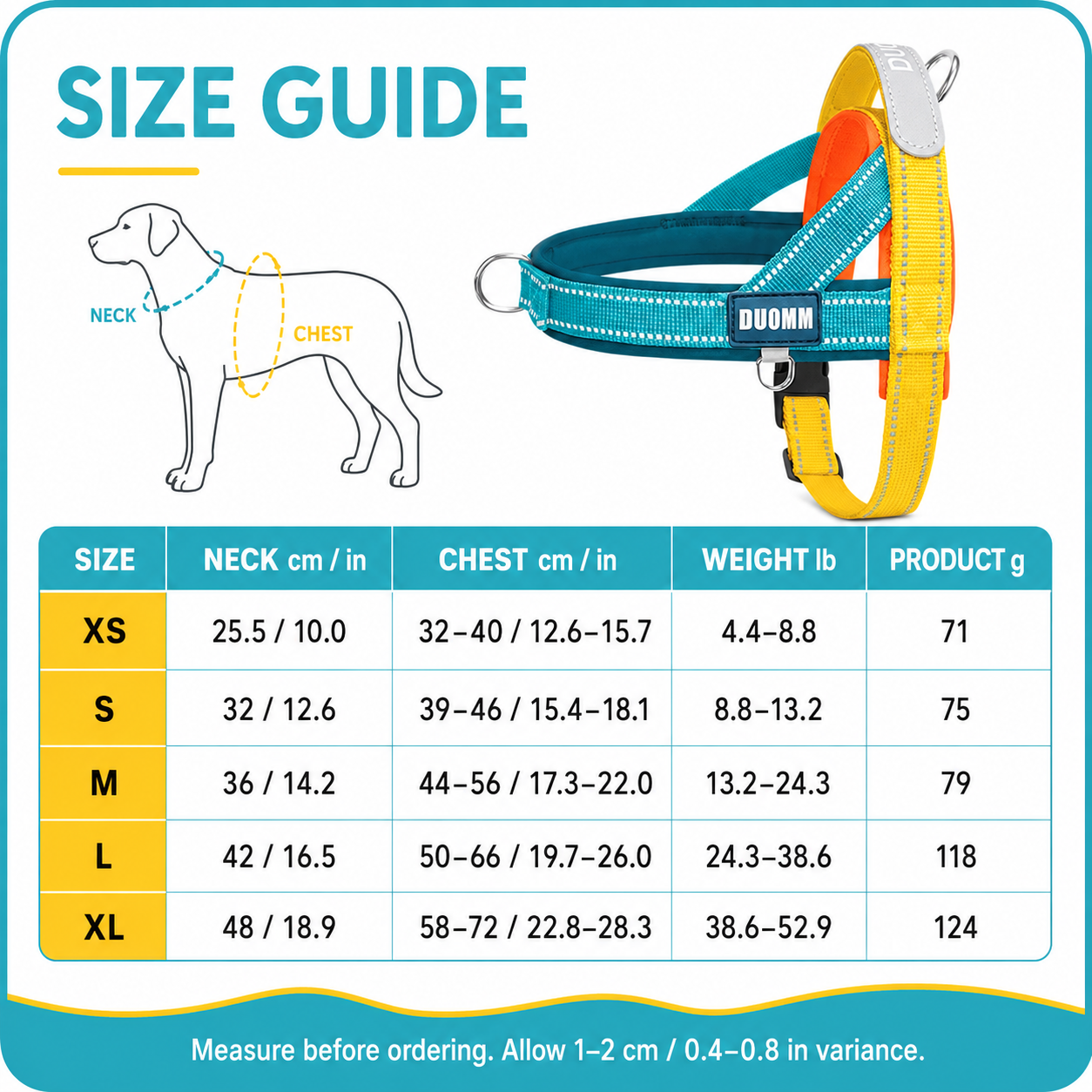 Reflective Padded Dog Harness for Walking and Hiking — thumbnail 4