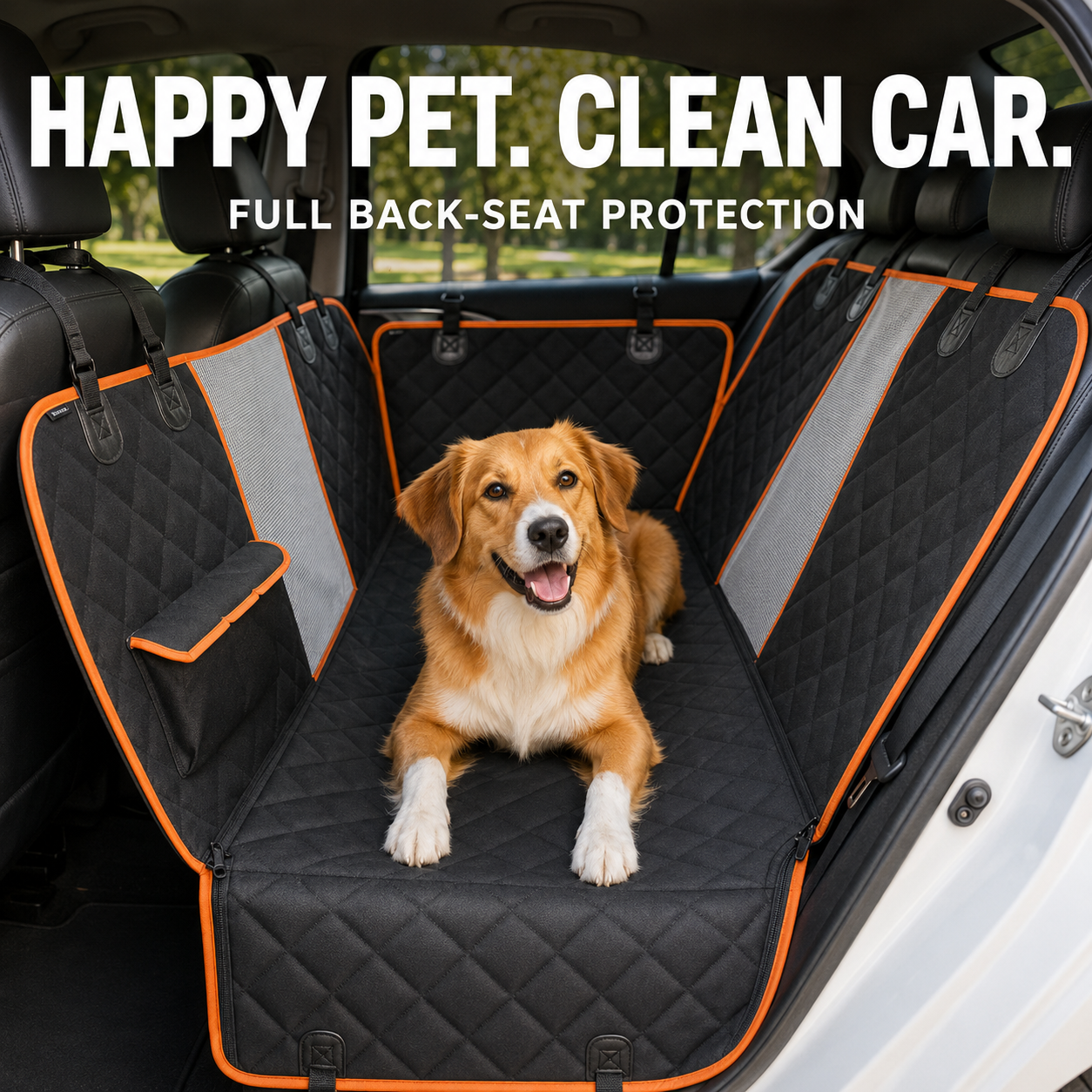Dog Car Back Seat Cover with Side Panels — thumbnail 5